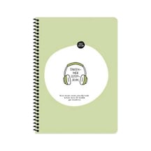 Hisli Şeyler Kareli Spiralli Stickerli Defter Dinlenmek Istiyorum 16 5 X 22 5 Çok Renkli