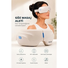 Walke Bluetoothlu Müzik Çalarlı Isıtmalı Akıllı Göz Masaj Cihazı G-02 Beyaz