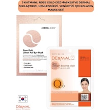 Dermal 3 Katmanlı Rose Gold Göz Maskesi + Dermal Yenileyici Q10 Kolajen Maskesi