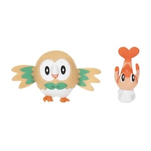 Pokemon Battle Figürler Rowlet + Tatsugırı