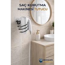 Yapışkanlı Saç Kurutma Makinesi Tutucu Banyo Düzenleyici Askı Fön Makinesi Standı Çok Renkli
