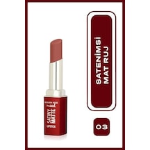 Satiny Lipstick No:03 Nude Rose - Mat Ruj 0