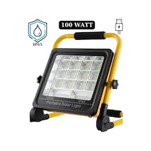 Güneş Enerjili Solar Şarj Edilebilir 4 Modlu Acil Durum Led Panel Sarı - Siyah