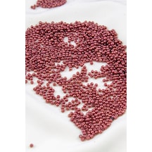 Bordo Tonunda 3 Mm Plastik İnci Boncuk Takı Aksesuar Malzemesi 25 Gr