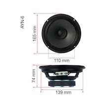 Lastvoice Ayn-6 Full Kağıt 100 Watt 8 Ohm 16 Cm 6 İnç Hoparlör Adet