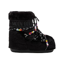 Bot Kar Kadın 80d1409470-n001 Moon Boot Icon Low Faux Fur Beads Black Siyah