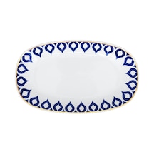 Zm Decor Damla Mavili Kayık Kase 30 Cm