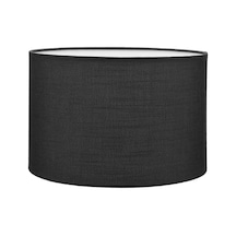 Siyah Abajur Başlığı Çap 30 Cm Kumaş Silindir A856 Siyah