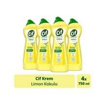 Krem Yüzey Temizleyici Limon Kokulu Klor Boya Fosfat Paraben Içermez 750 Ml 4 Adet Diğer