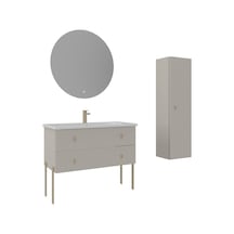 Orka Milazzo 100 Cm Callisto Ayaklı Banyo Dolabı Takımı Ve Boy Dolabı Beyaz