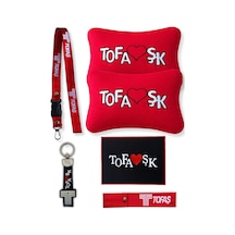 Tofaş Uyumlu Polar Ortopedik Araç Seyahat Nakışlı Boyun Yastığı 2'li / Tofaş Uyumlu Aksesuar