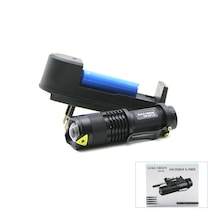 2ın1 Küçük Zoomlu El Feneri Cob Led Metal Kasa 9cm 5615 Açık Ahşap
