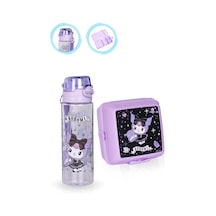 700 Ml Kuromi Matara + Kuromi Beslenme Kabı, Yemek Kabı Kuromi Suluk Çocuk Matara Beslenme Kutusu