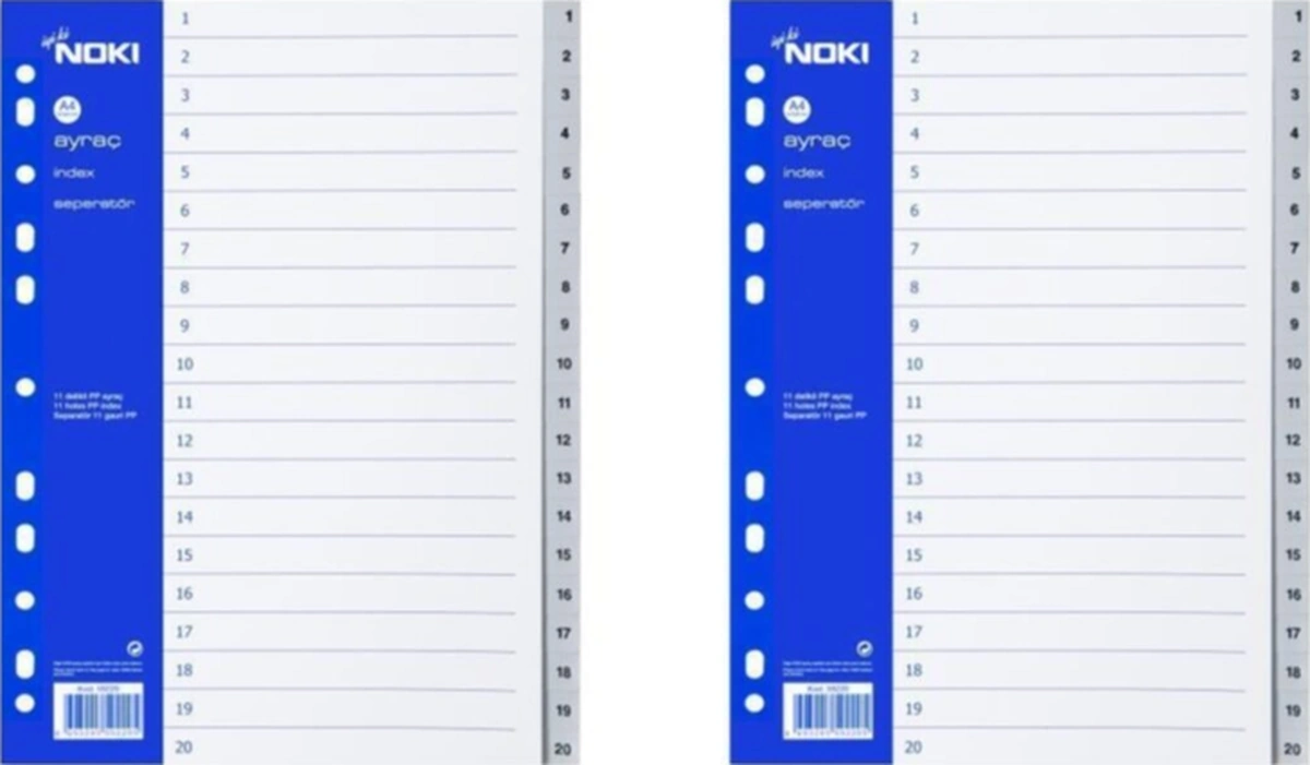 Seperatör 1-20 Rakam 2 Adet 59220