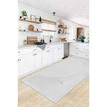 West Home Makinede Yıkanabilir Kaymaz Taban Leke Tutmaz Modern Gri Mutfak Halısı Salon Halısı Ve Yolluk Wh 581 Grey