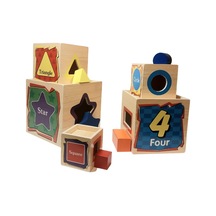 5'li Ahşap Geometrik Şekil Kule Oyunu - 0101c010059
