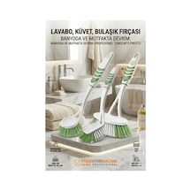 3'lü Profesyonel Temizlik Fırçası Seti - Ergonomik Banyo, Lavabo Ve Bulaşık Fırçası 723095 Elk-ıegrs