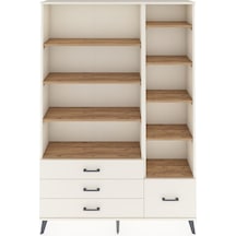 Arges Dolap 9 Raflı 4 Çekmeceli 132x30x195 Aytaşı-çam/aytaşı Atlas Çam/aytası