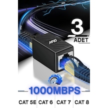 Mn6 M13x Kablo Birleştirici/3adet-cat5-cat6-cat7-cat8-uyumlu/lan Kablosu Birleştirici Ara Aparatı
