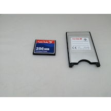 Sandisk 256 Mb Compact Flash Kart+ Pcmcıa Adatör