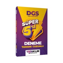 Yediiklim Yayınları 2027 Dgs Tamamı Çözümlü Süper 5 Li Deneme