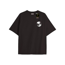 Flood Of Style Siyah Oversize T-shirt Siyah Beyaz Özel Tasarım