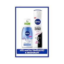 Nivea Çift Fazlı Göz Makyaj Temizleyici 125 ML + Black & White Invisible Clear Kadın Sprey Deodorant 150 ML