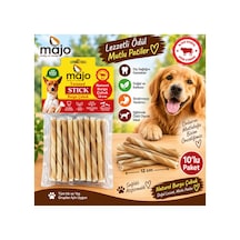 Majo Naturel Burgu Çubuk Twisted Stick Köpek Ödülü 12 Cm 10 Lu Paket Doğal Sığır Eti