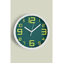 Modern Tasarım Duvar Saati - 30cm - Önü Camlı Beyaz Kasa - Sessiz Mekanizma-jh0430 Beyaz