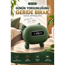 Isıtmalı 3d Yoğurma Masaj Aleti, Boyun Omuz Sırt Ve Bel İçin 3 Kademeli Şarjlı Masaj Cihazı, Dijital Ekranlı 2