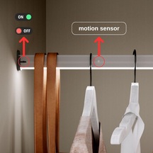 Hareket Sensörlü Led Dolap İçi Işık Ve Askı Borusu 50 - 60 Cm - Hareket Sensörlü Led Dolap İçi Işık Ve Askı Borusu 50 - 60 Cm -