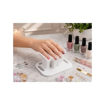 Veriqo 3d Manikür Oje Sürme Standı 4 Parmak Destekli Nail Art Tırnak Bakım Aparatı Beyaz