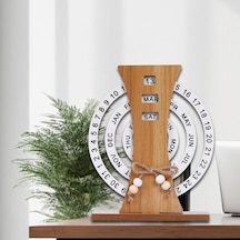 Lijinxu Ahşap Sürekli Takvim El Sanatları Masa Dönme - Dolap