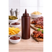 Sosluk Sıkma Şişesi 1000 Ml Bpa Free Barbekü/çikolata Sos Şişesi Endüstriyel Kullanım Kahverengi Sosluk Sıkma Şişesi 1000 Ml Bpa Free Barbekü/çikolata Sos Şişesi Endüstriyel Kullanım Kahverengi