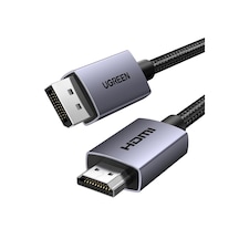 4k 1080p 120hz Displayport 1.2 To Hdmı 1.4 Örgülü Kablo, 1.5m, 35841