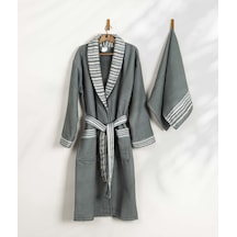 Limira 2'li Set Yeşil Pamuk 1 Bornoz S-m 1 Çeyiz Havlu 50x90 2230 Yeşil