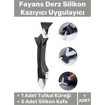 Premium Mutfak Banyo Fayans Derz Silikon Kazıyıcı Sıyırıcı Doğrayıcı Uygulayıcı 3 İn 1 Aparat