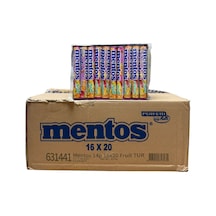 Mentos Çilek , Portakal , Limon Aromalı Çiğnenen Draje Şekerleme 37,5 Gr 20 16 Adet-228