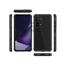 Teknocep Galaxy Uyumlu S21 Ultra Kılıf 1-1 Su Geçirmez Kılıf - Siyah Siyah