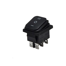 Kare On-off-on Işıksız Geniş Anahtar Siyah 6 Pinli Körüklü Kalıcılı Switch 5 Adet