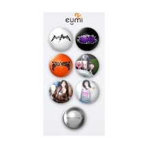 Aespa Rich Man Albüm Ve Kiss N Tell Albüm 6'lı Metal Rozet Seti 58mm İğneli Buton Çanta Yaka Rozeti Çok Renkli