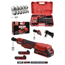 Assur ASR272 21V Akülü Darbeli Cırcır Kolu 3/8" Profesyonel Somun Sıkma Sökme Kırmızı