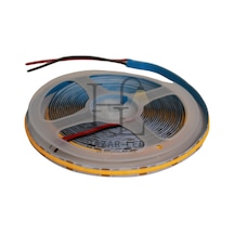 12v 8mm 320 Ledli Esnek Cob Şerit Led Sarı Amber Ip20 5 Metre