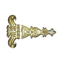 Dekoratif, Sac Tek Kuyruklu Menteşe - 69x102 Mm, Büyük, Sarı, 1 Adet Renkli