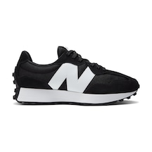 New Balance Ms327cbw 327 Kadın Hakiki Süet İnek Derisi File Panelli Büyük N Logolu Retro Sneaker Siyah