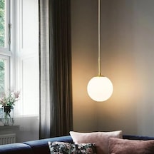 Rsylight Rustik Dekoratif Metal Modern Eskitme Kaplama Opal Camlı Tekli Avize Eskitme