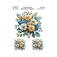 Polyesterhobi Premium Sulu Transfer 25x35 Cm Çiçek Desenli Ps 188