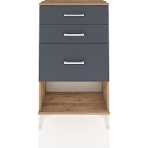 Arges Komodin 3 Çekmeceli 60x30x106 Çam-antrasit Atlas Çam