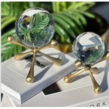 Mt083 Eskitme 2 Li Metal Artı Dekoratif Obje Şık Modern Ev Salon Ofis Aksesuar Biblo Seti