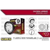 Calısma Lambası 9 Ledlı Yuvarlak Eco Serı 27-22w 12v 24v